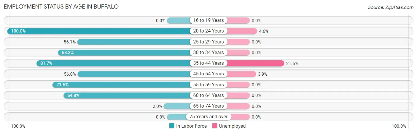 Employment Status by Age in Buffalo