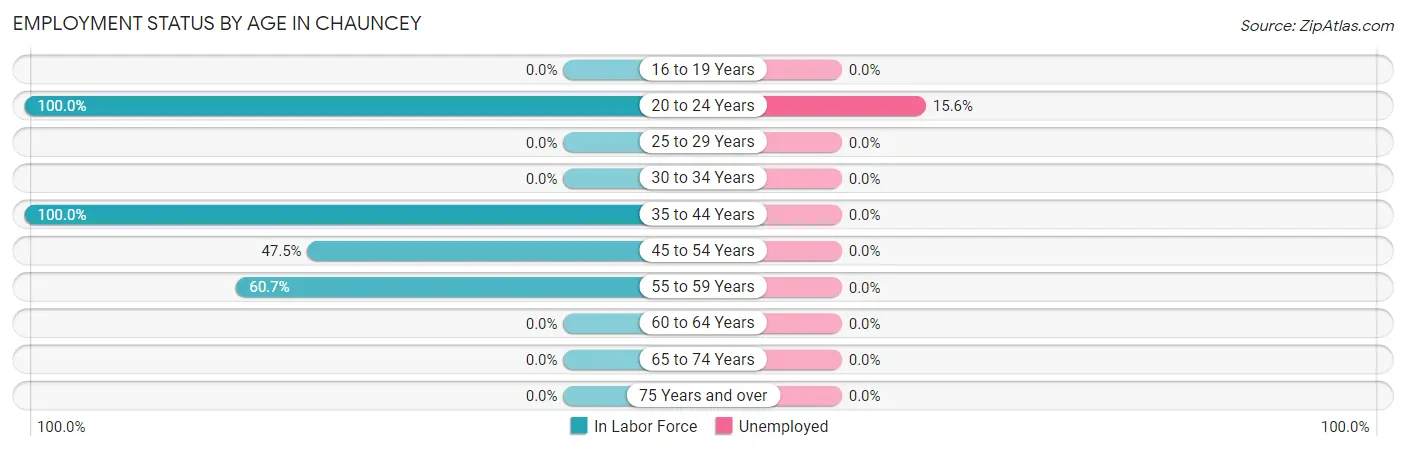 Employment Status by Age in Chauncey