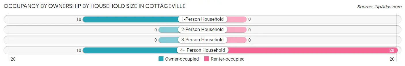 Occupancy by Ownership by Household Size in Cottageville