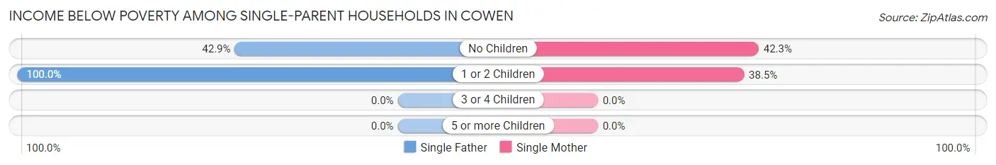 Income Below Poverty Among Single-Parent Households in Cowen