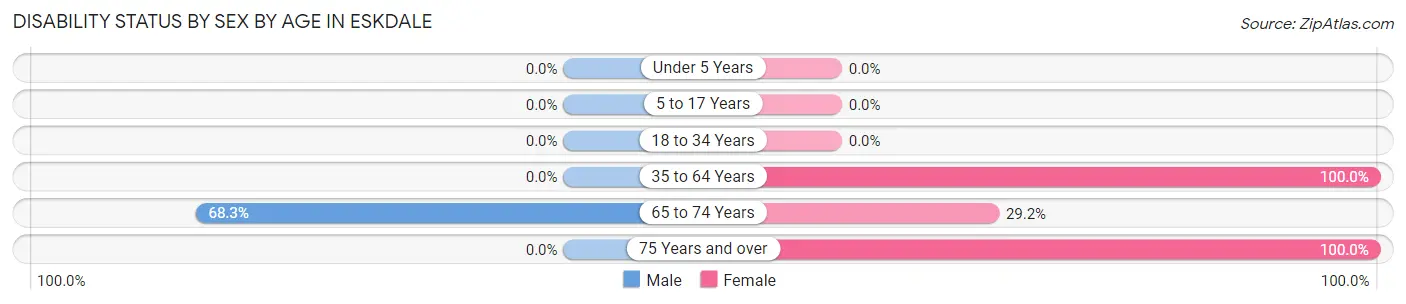 Disability Status by Sex by Age in Eskdale
