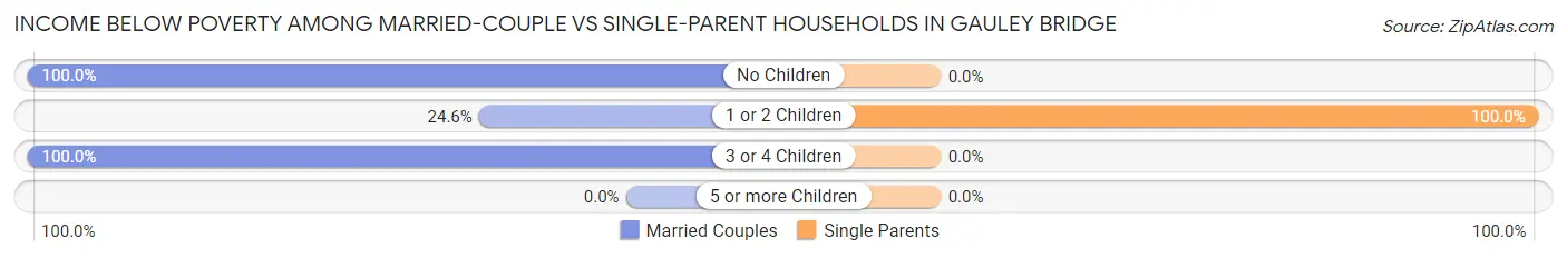 Income Below Poverty Among Married-Couple vs Single-Parent Households in Gauley Bridge