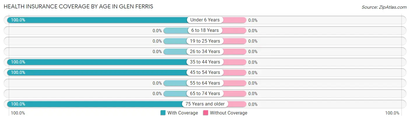 Health Insurance Coverage by Age in Glen Ferris