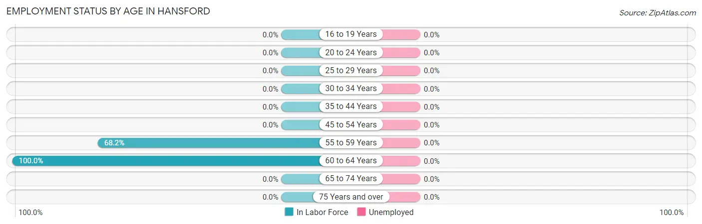Employment Status by Age in Hansford