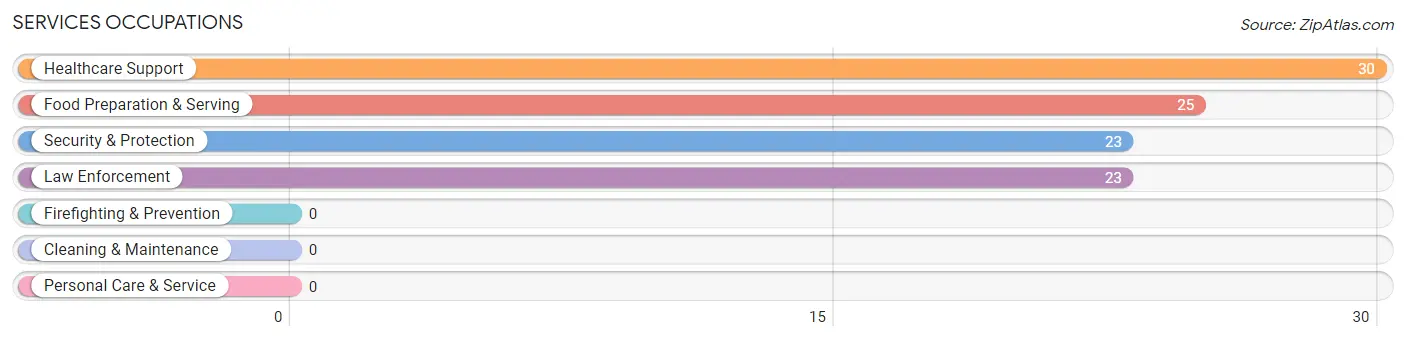 Services Occupations in Hilltop