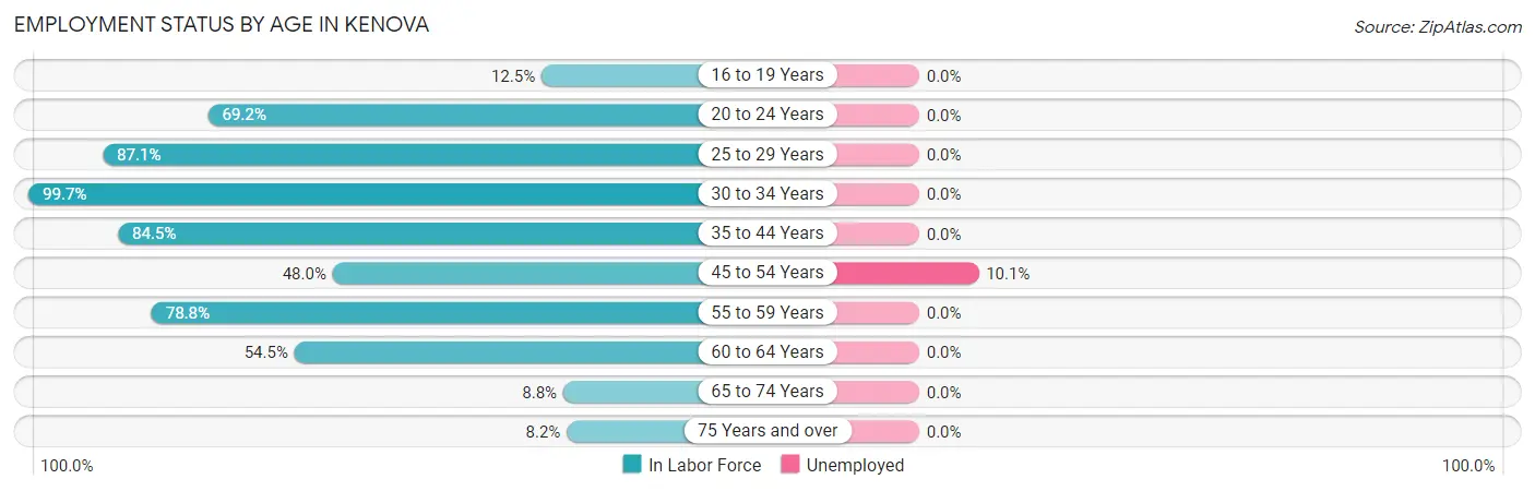 Employment Status by Age in Kenova