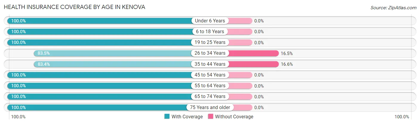 Health Insurance Coverage by Age in Kenova