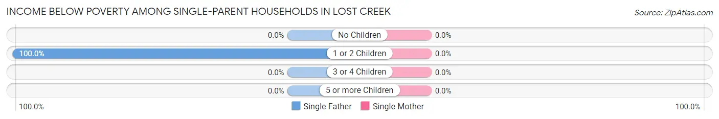 Income Below Poverty Among Single-Parent Households in Lost Creek