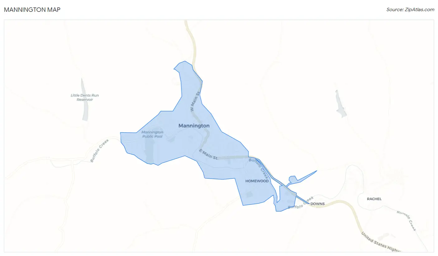 Mannington Map