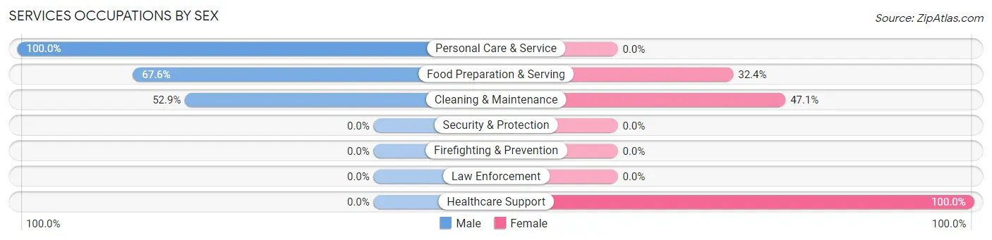 Services Occupations by Sex in Marlinton