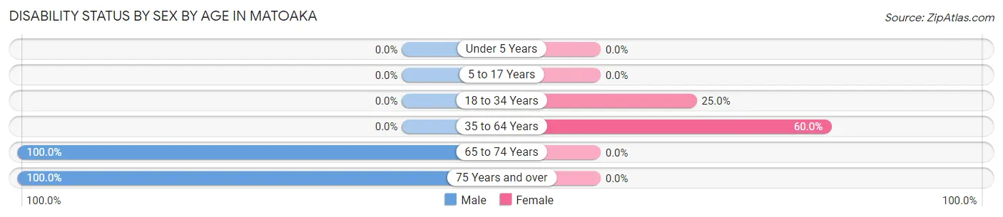 Disability Status by Sex by Age in Matoaka