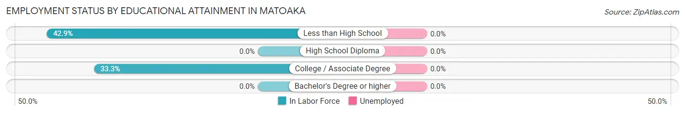 Employment Status by Educational Attainment in Matoaka