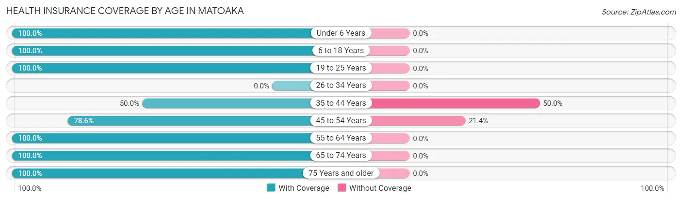 Health Insurance Coverage by Age in Matoaka