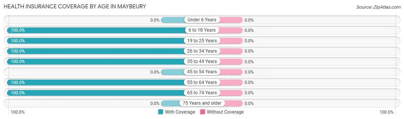 Health Insurance Coverage by Age in Maybeury