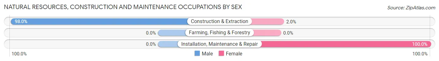 Natural Resources, Construction and Maintenance Occupations by Sex in Middlebourne