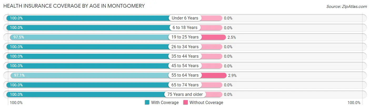 Health Insurance Coverage by Age in Montgomery