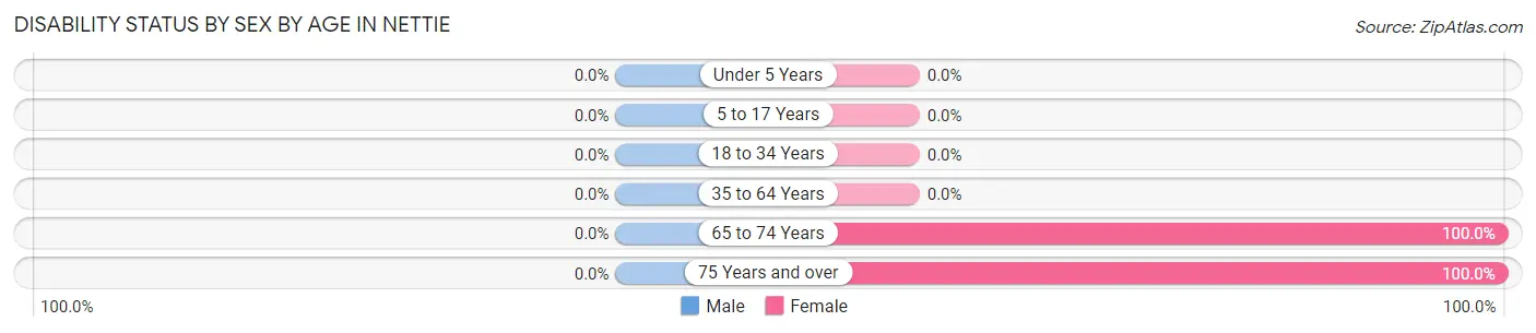 Disability Status by Sex by Age in Nettie