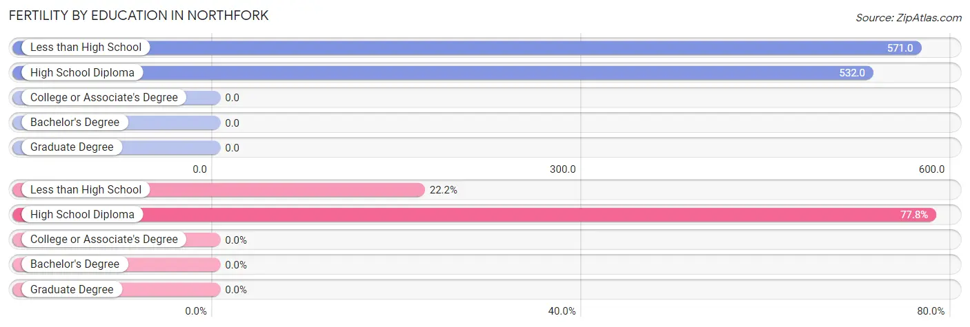 Female Fertility by Education Attainment in Northfork