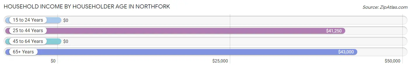 Household Income by Householder Age in Northfork