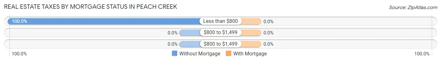 Real Estate Taxes by Mortgage Status in Peach Creek