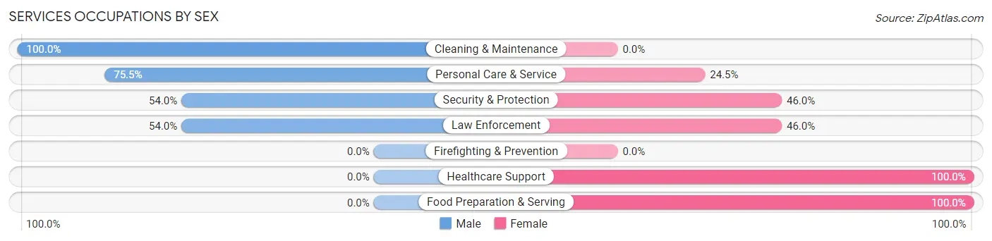 Services Occupations by Sex in Point Pleasant
