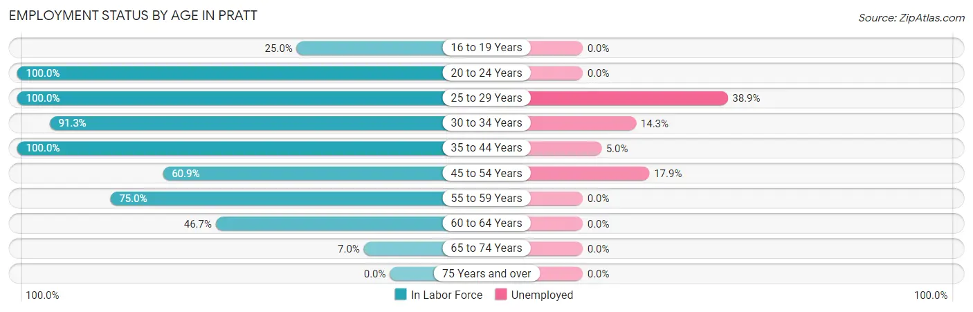 Employment Status by Age in Pratt