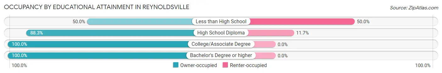 Occupancy by Educational Attainment in Reynoldsville