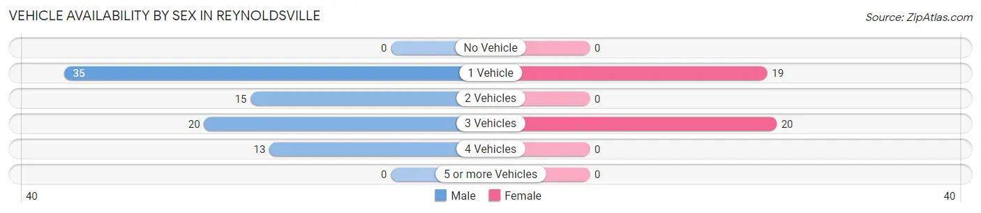 Vehicle Availability by Sex in Reynoldsville