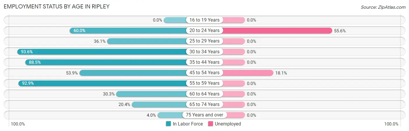 Employment Status by Age in Ripley