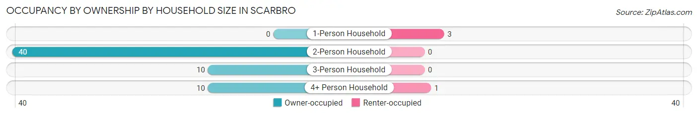 Occupancy by Ownership by Household Size in Scarbro