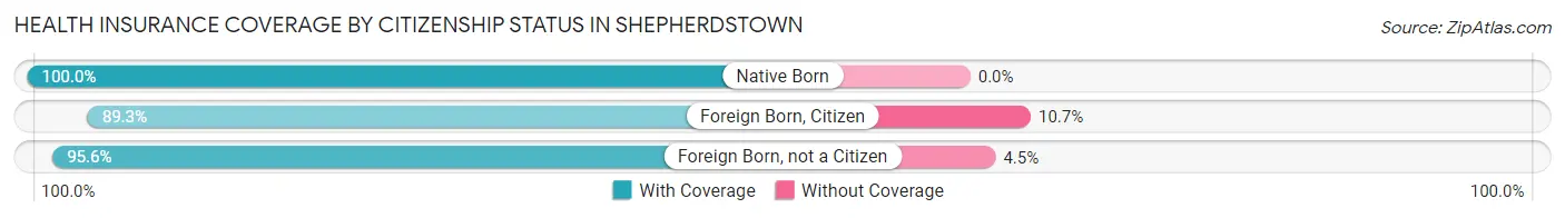 Health Insurance Coverage by Citizenship Status in Shepherdstown