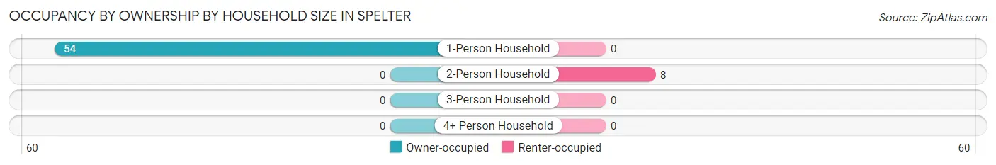 Occupancy by Ownership by Household Size in Spelter
