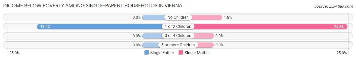 Income Below Poverty Among Single-Parent Households in Vienna
