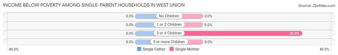 Income Below Poverty Among Single-Parent Households in West Union