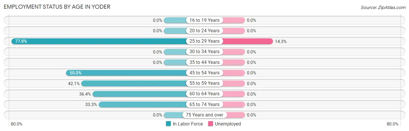 Employment Status by Age in Yoder