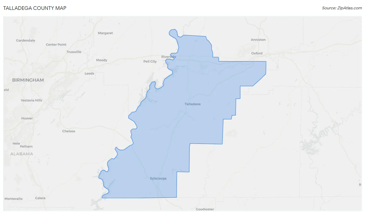 Talladega County Map