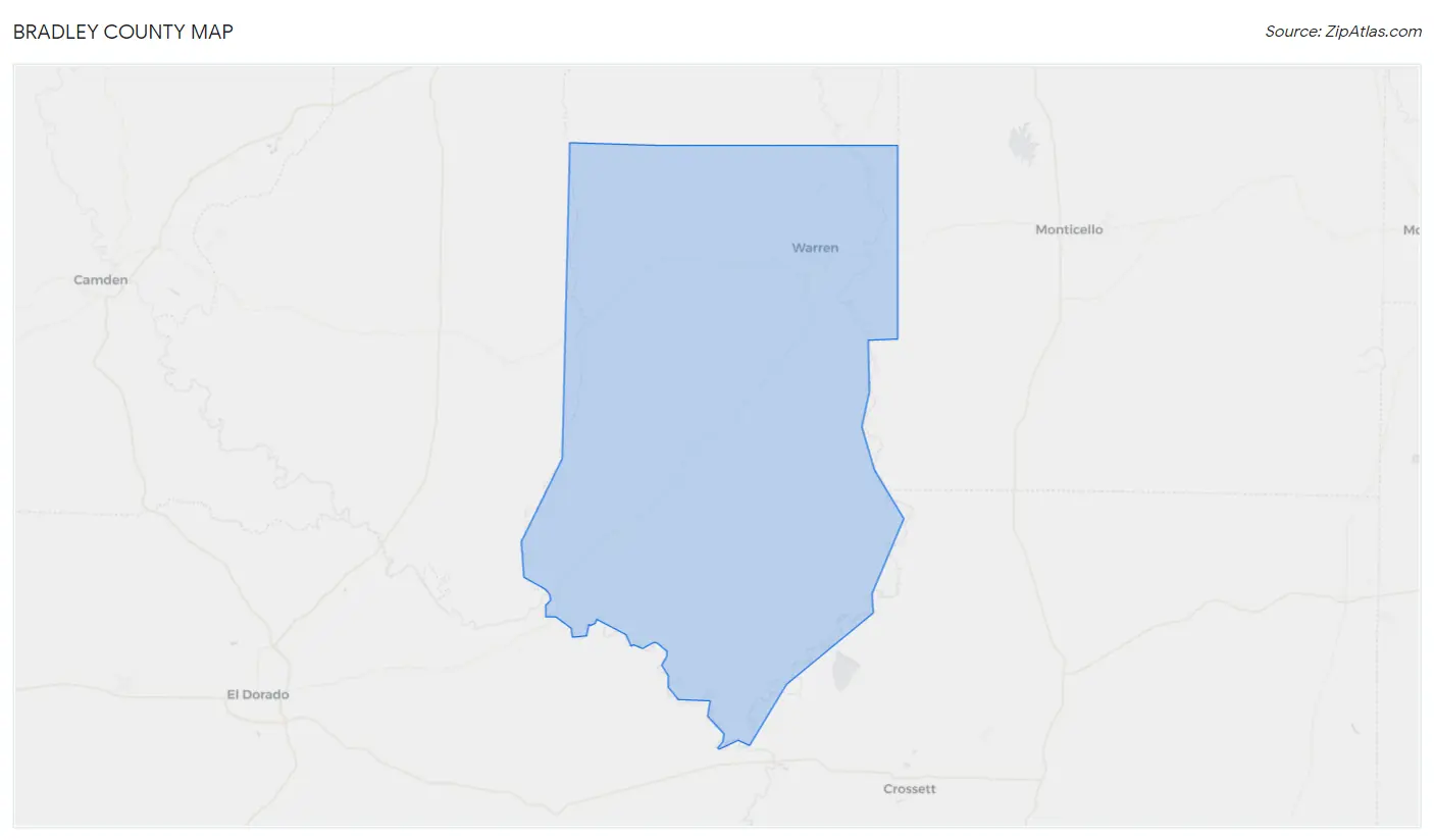 Bradley County Map