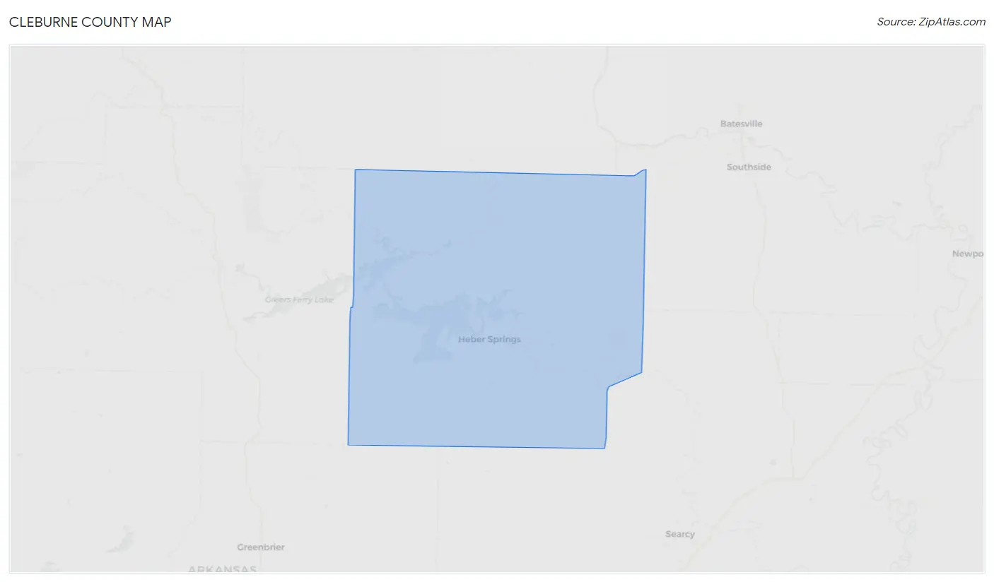 Cleburne County Map