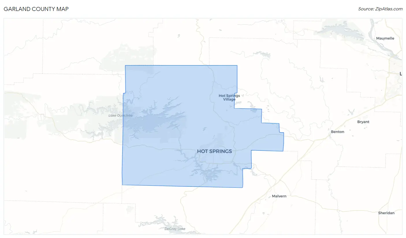 Garland County Map
