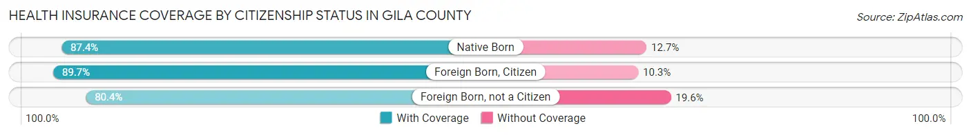 Health Insurance Coverage by Citizenship Status in Gila County