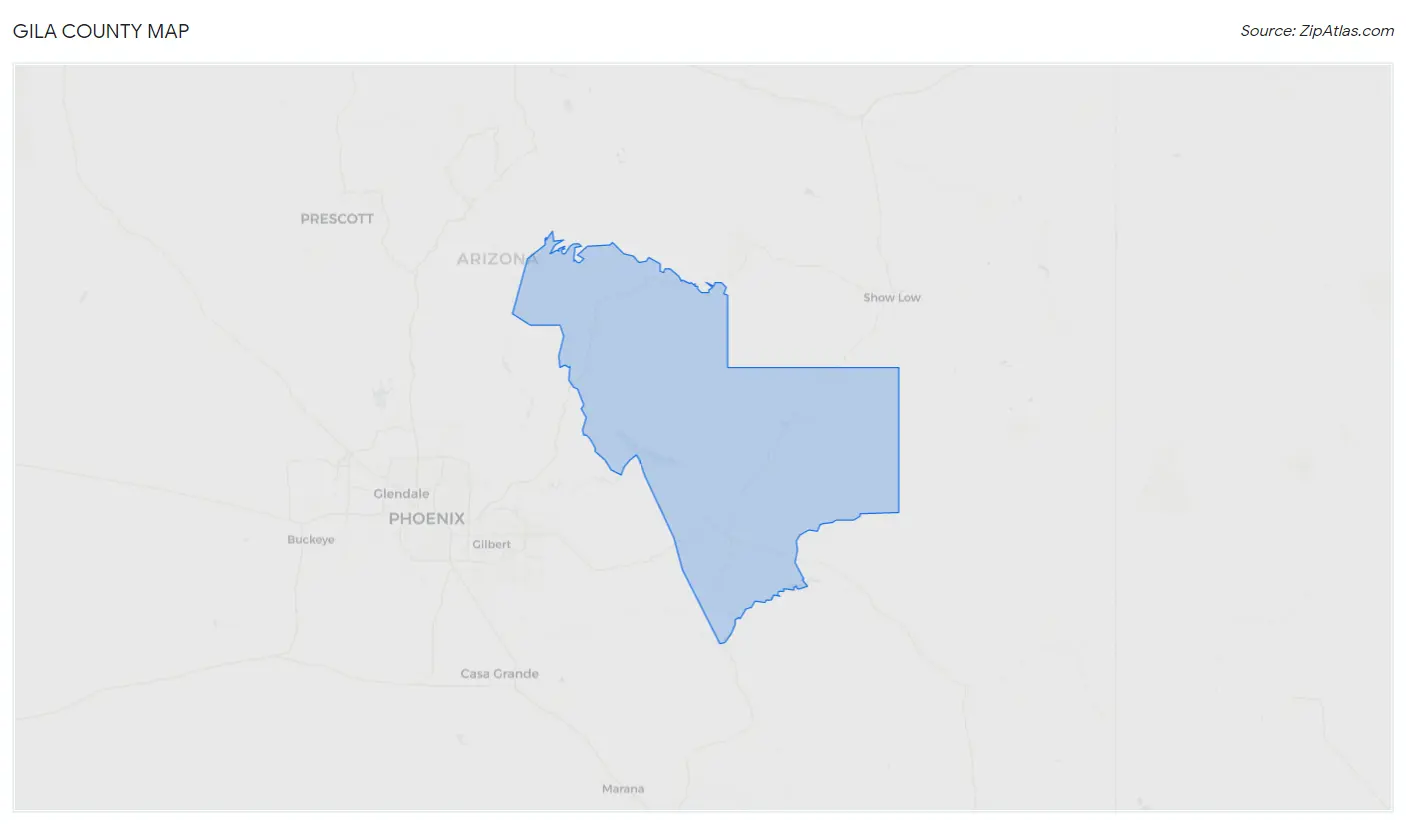 Gila County Map