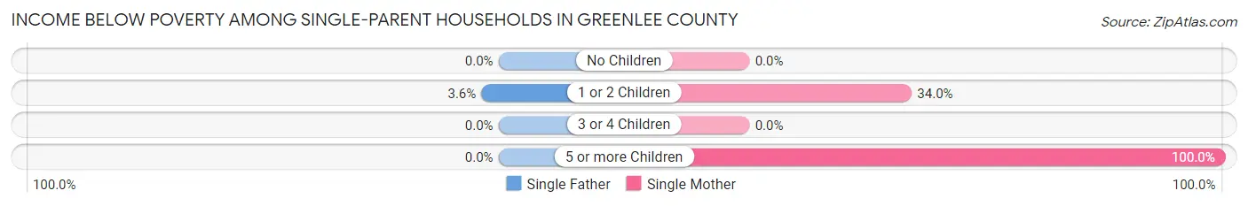 Income Below Poverty Among Single-Parent Households in Greenlee County