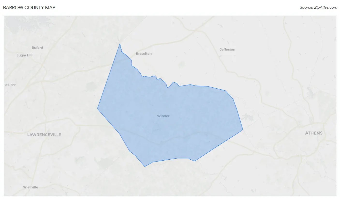 Barrow County Map