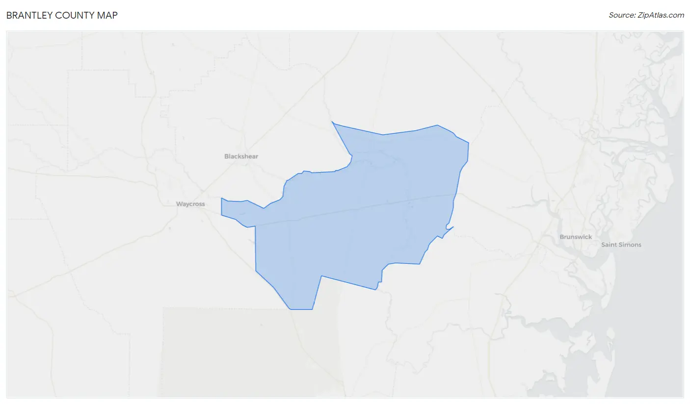 Brantley County Map