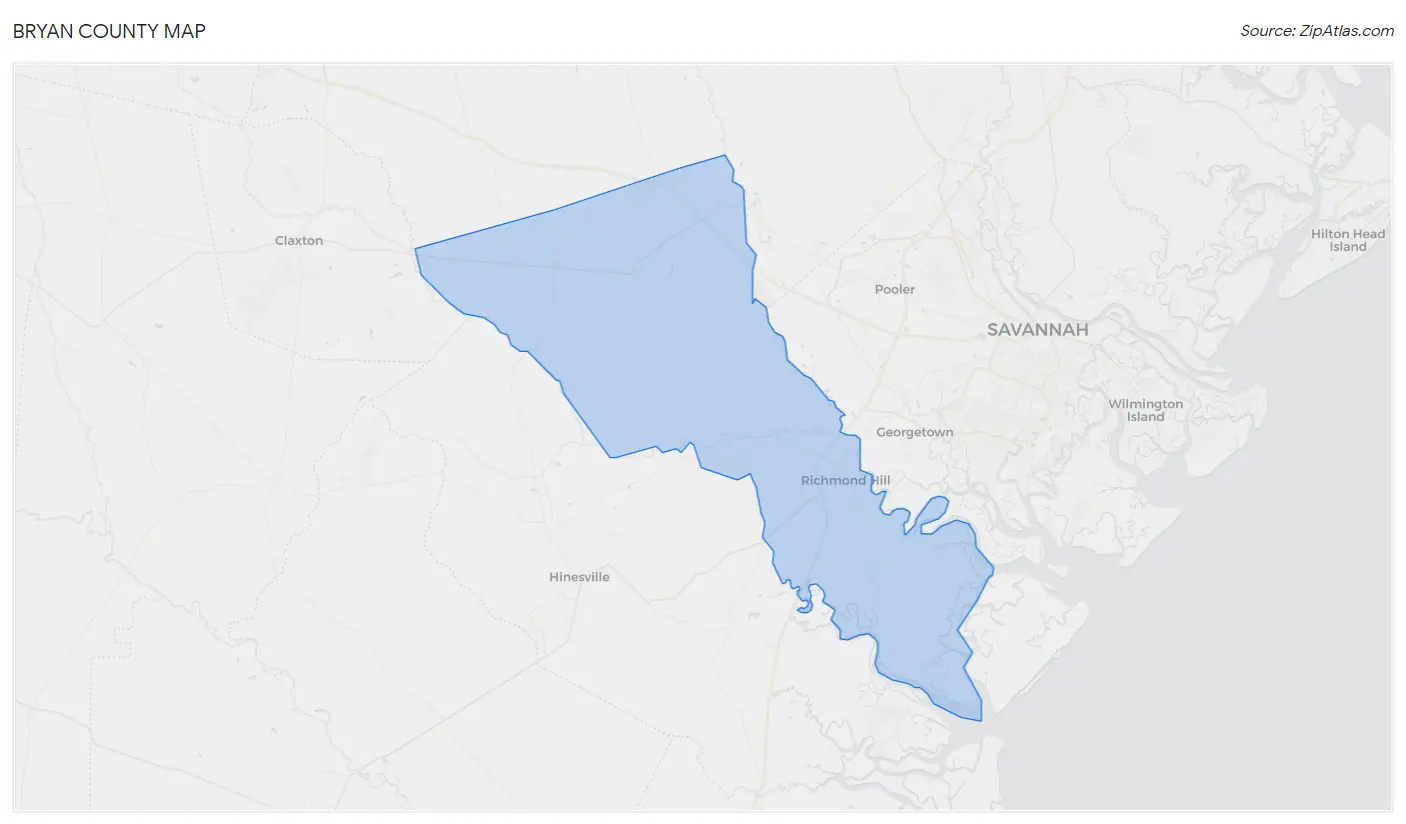 Bryan County Map