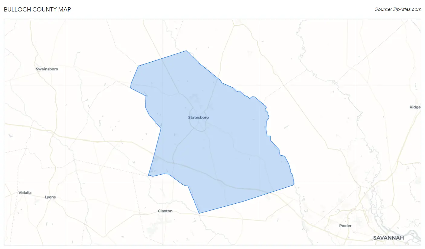 Bulloch County Map