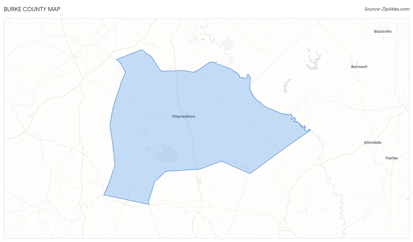 Burke County Map