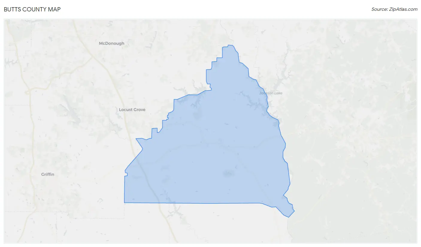 Butts County Map