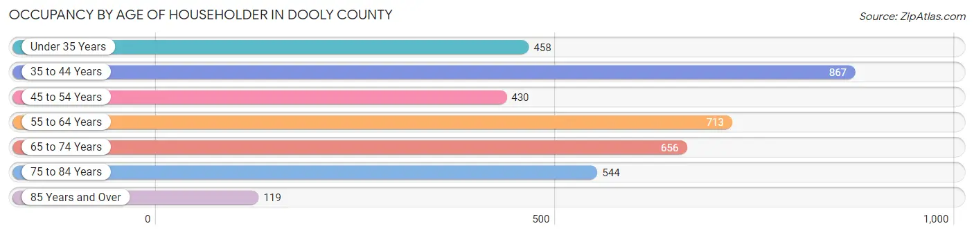 Occupancy by Age of Householder in Dooly County