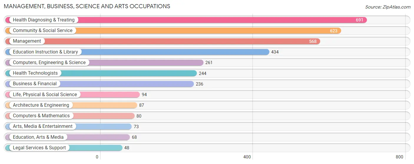 Management, Business, Science and Arts Occupations in Emanuel County